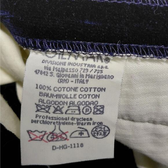 Iceberg Pants Mens 50(US 34) Navy Blue Velvet Dress Trouser Made in Italy NWT - Picture 9 of 9